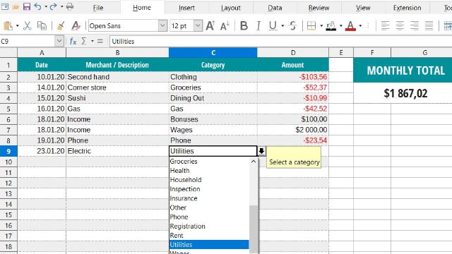 Libreoffice Calc